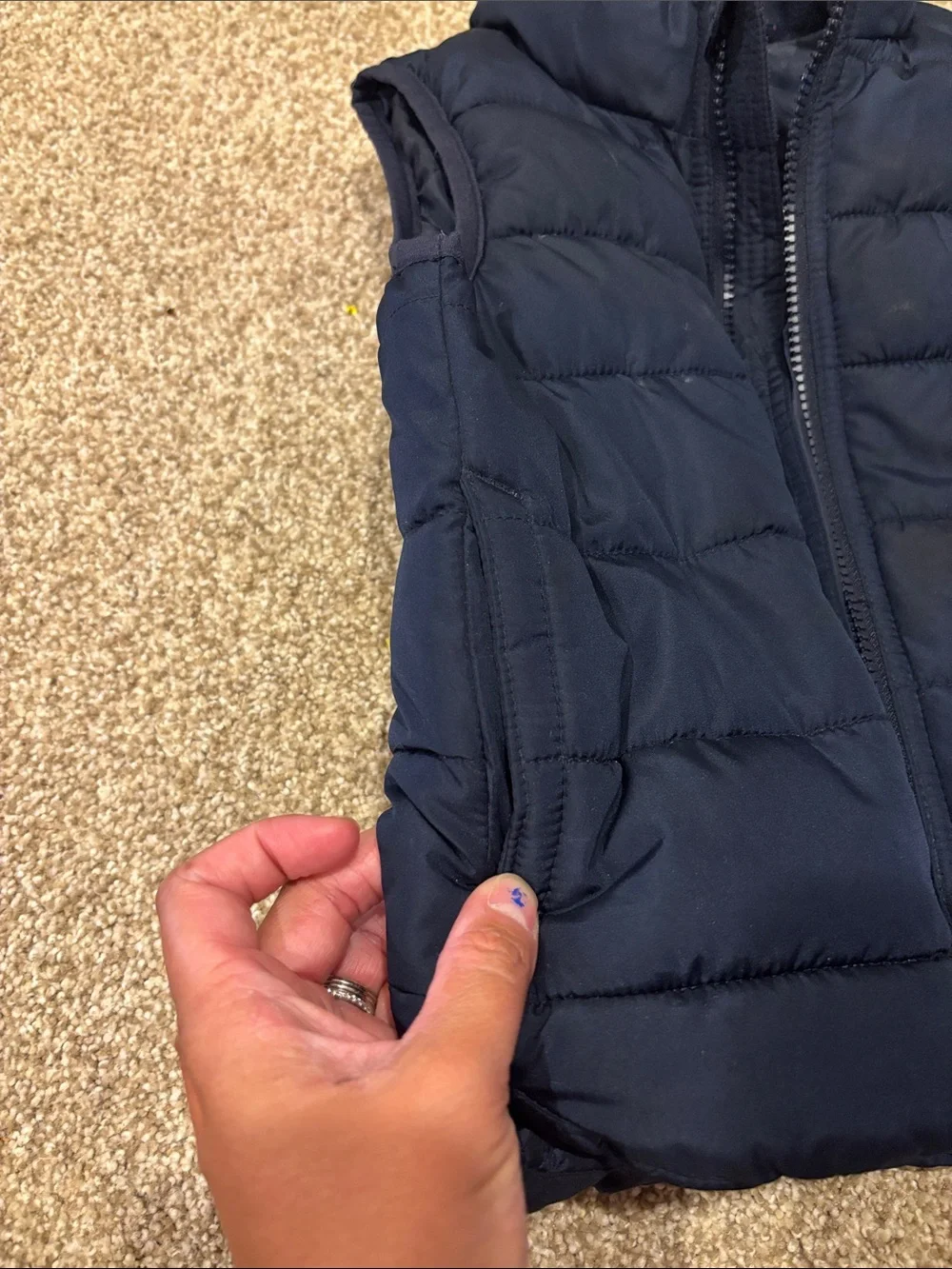 GAP Navy Quilted Puffer Vest for Kids